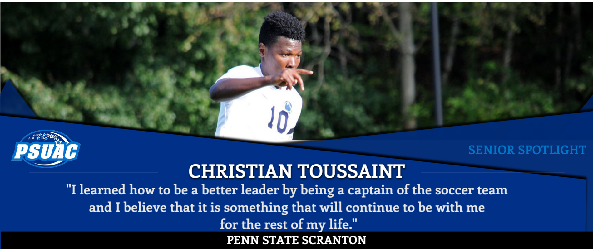 Penn State Scranton's Crhistian Toussaint.