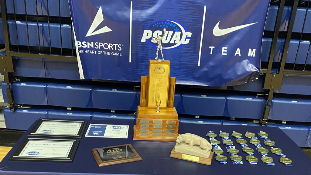 Awards table from PSUAC Volleyball Championship.