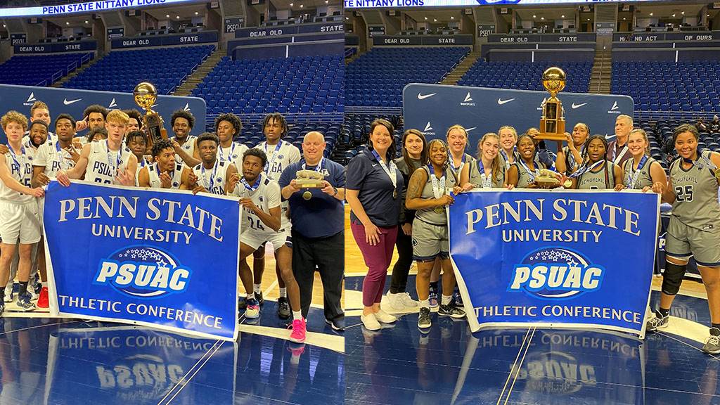 Penn State Greater Allegheny men's basketball and Penn State Schuylkill women's basketball won the winter sports championships in the PSUAC.