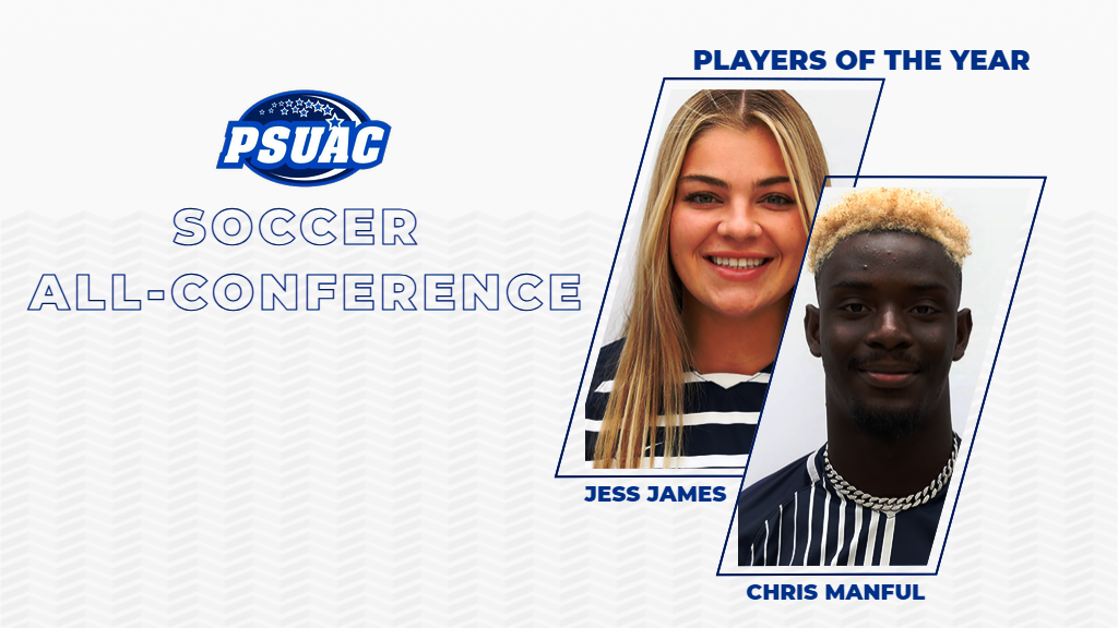 The PSUAC announced its 2023 Men's and Women's Soccer All-Conference teams on November 7th. Jess James and Chris Manful (pictured) were named Players of the Year.