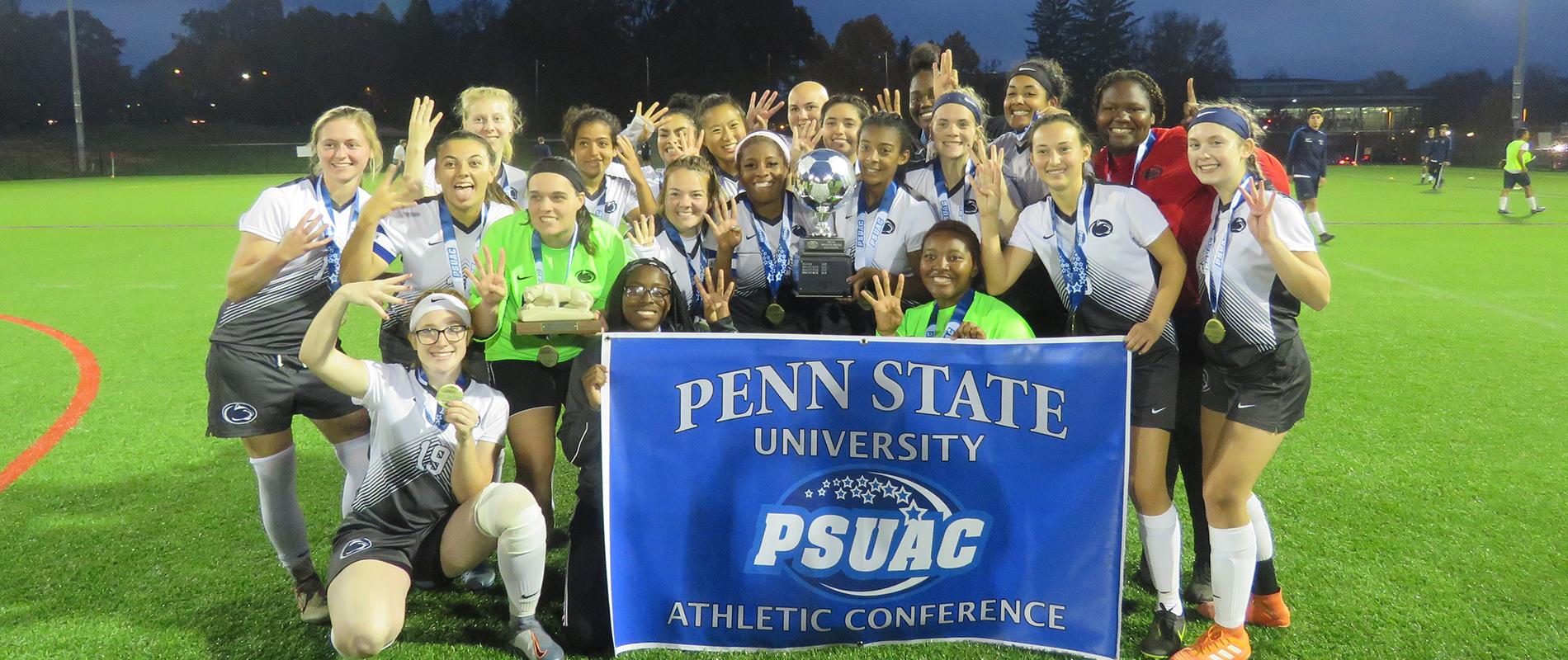 Penn State Brandywine celebrated their fourth straight PSUAC Women's Soccer title.