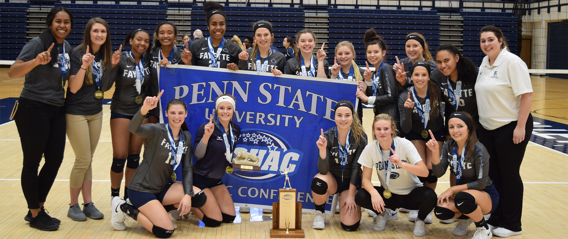 The 2018 PSUAC Volleyball Champions, Penn State Fayette.
