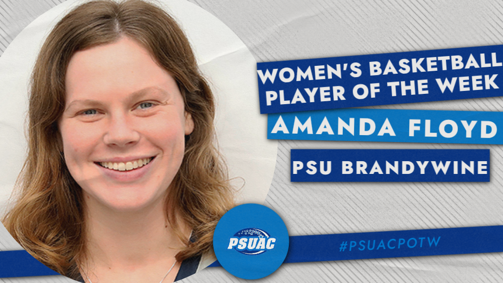 Penn State Brandywine's Amanda Floyd was named PSUAC Women's Basketball Player of the Week on December 5, 2023.