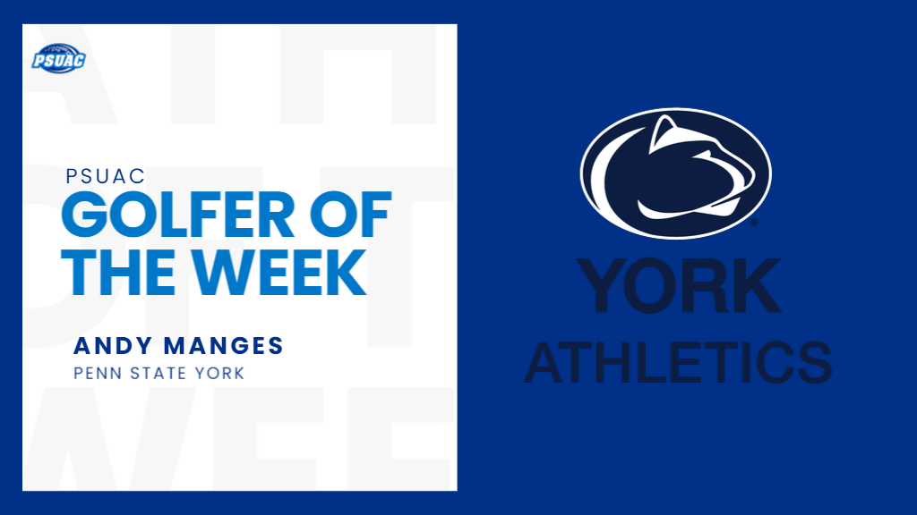 Penn State York's Andy Manges was named PSUAC Golfer of the Week on September 12, 2023.