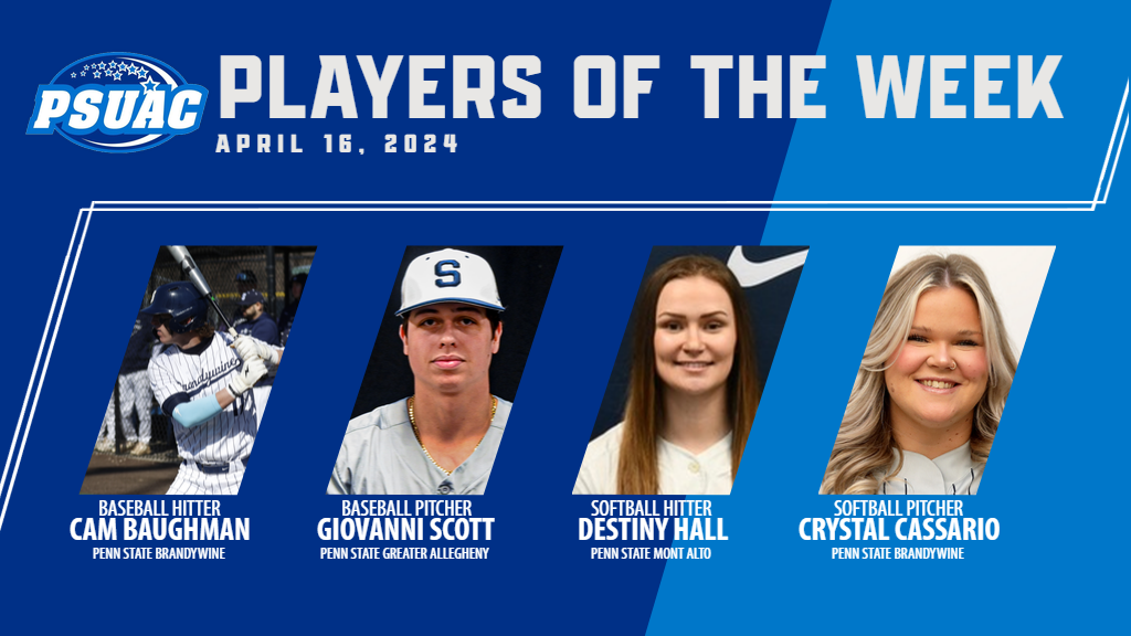PSUAC Players of the Week for April 16, 2024.