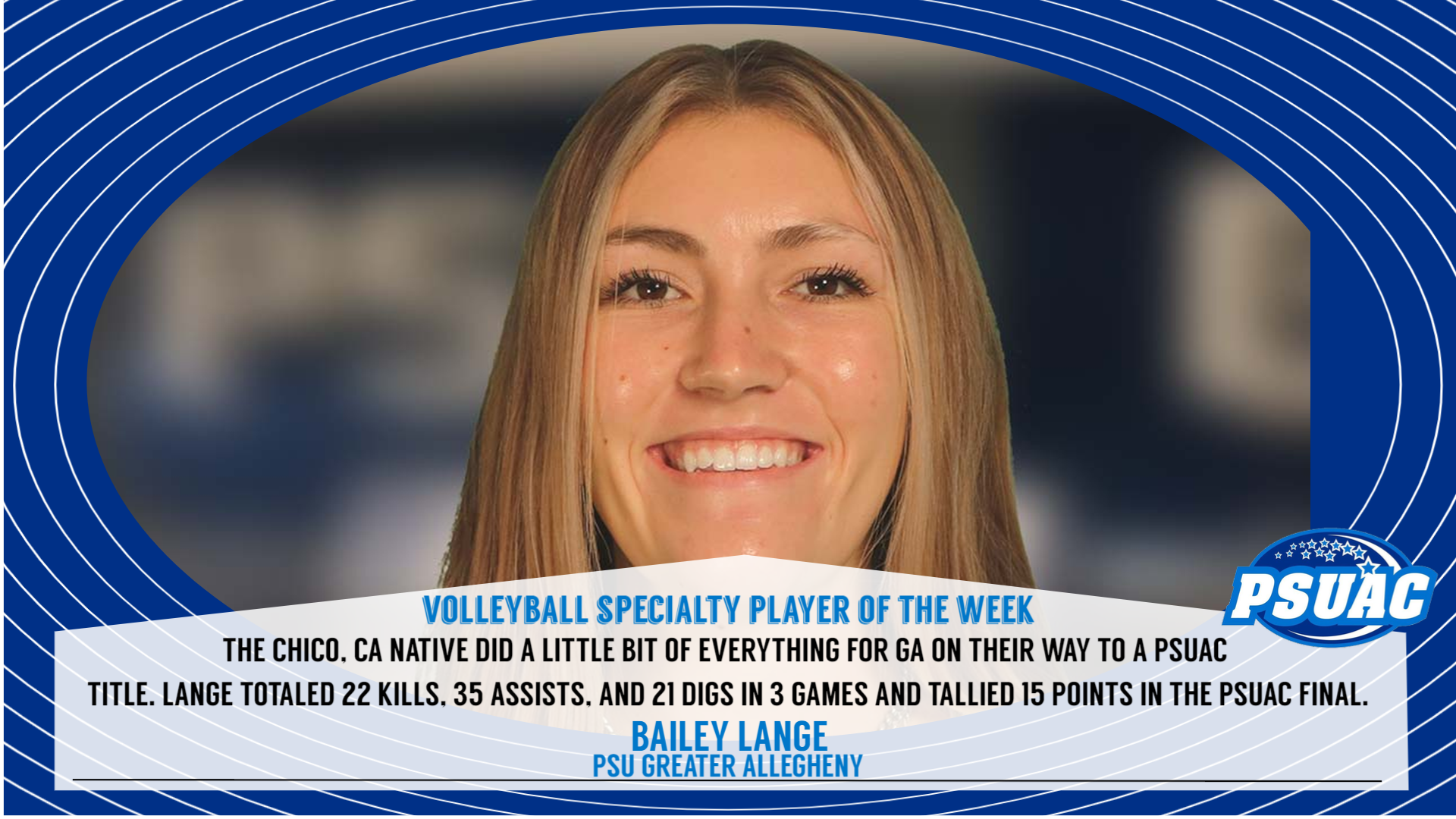 Penn State Greater Allegheny's Bailey Lange.