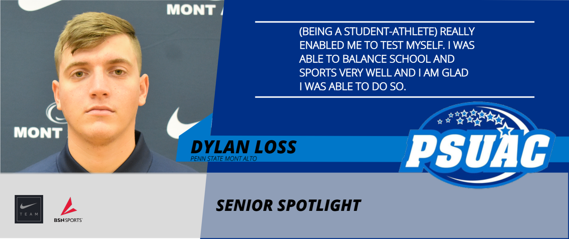 Penn State Mont Alto's Dylan Loss.