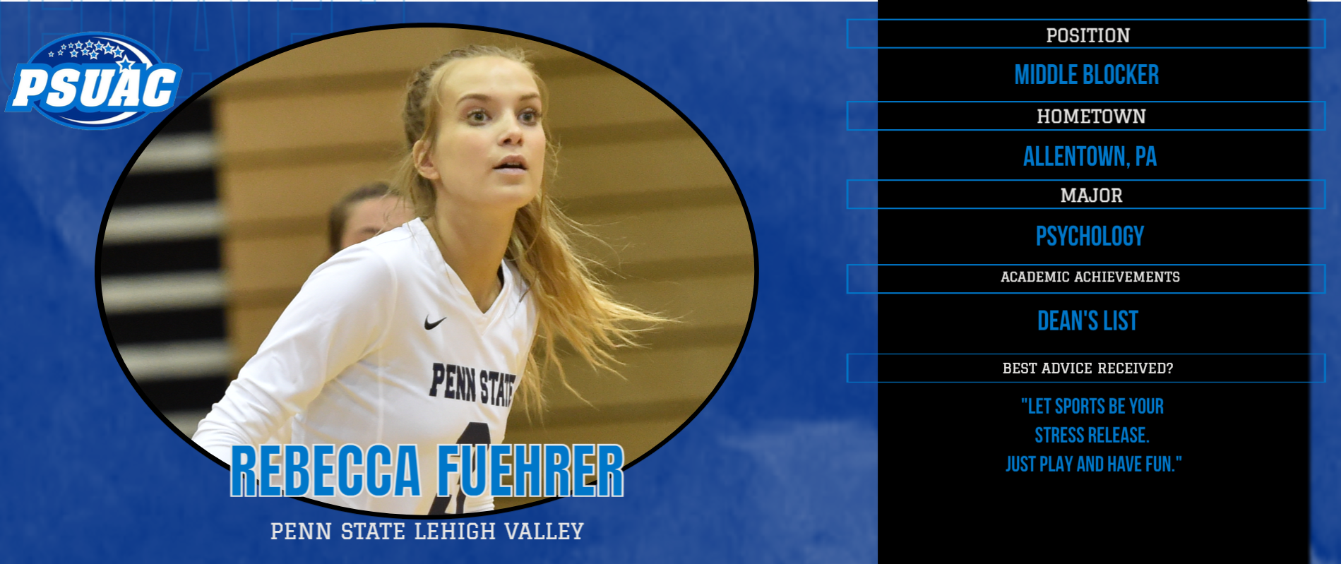 Penn State Lehigh Valley's Rebecca Fuehrer.