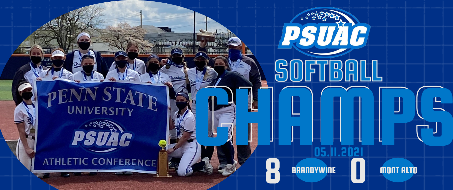 Penn State Brandywine won their sixth consecutive conference softball title on May 11, 2021 with an 8-0 win over Penn State Mont Alto.
