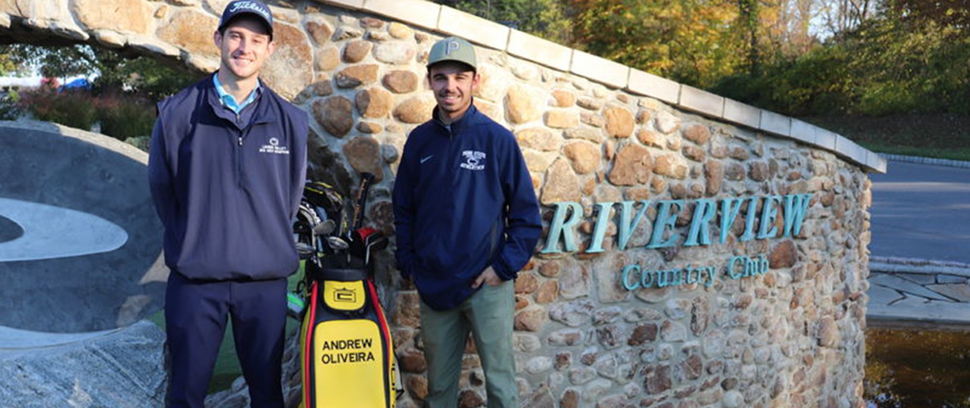 Students Kevin Wagner and Andrew Oliveira are the new assistant manager and manager at Riverview Country Club in Easton, the new home of PSU-LV golf team.