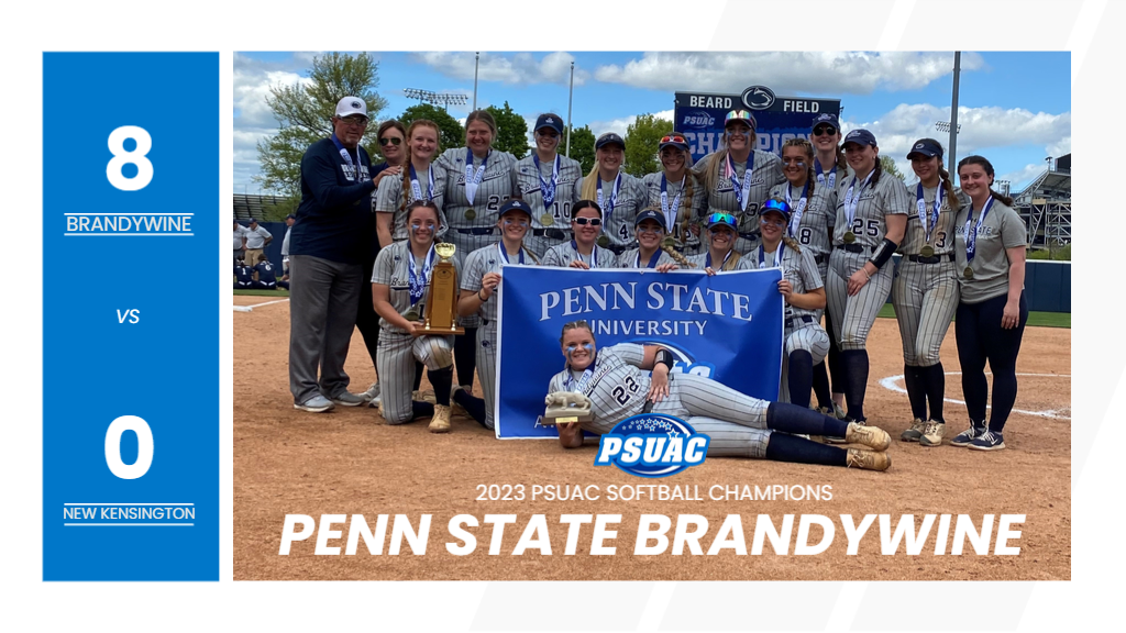 Penn State Brandywine collected their 8th straight PSUAC Softball Championship on Monday, May 8th at the Nittany Lion Softball Park in State College, Pa.