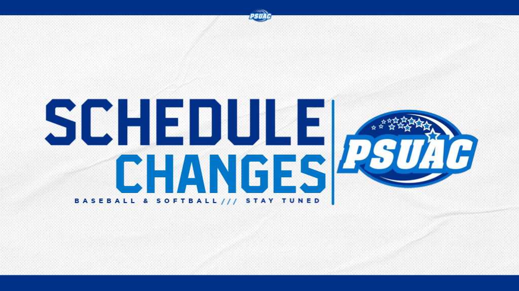 Baseball & softball schedule changes graphic.