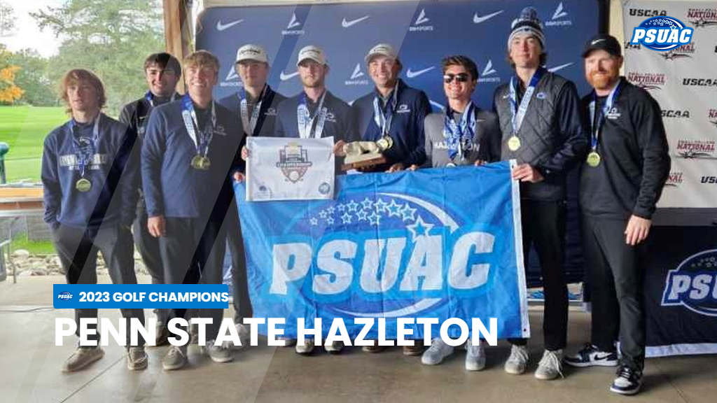 Penn State Hazleton's golf team won the 2023 PSUAC Golf Championship on October 10, 2023 at the Penn State Blue Course.