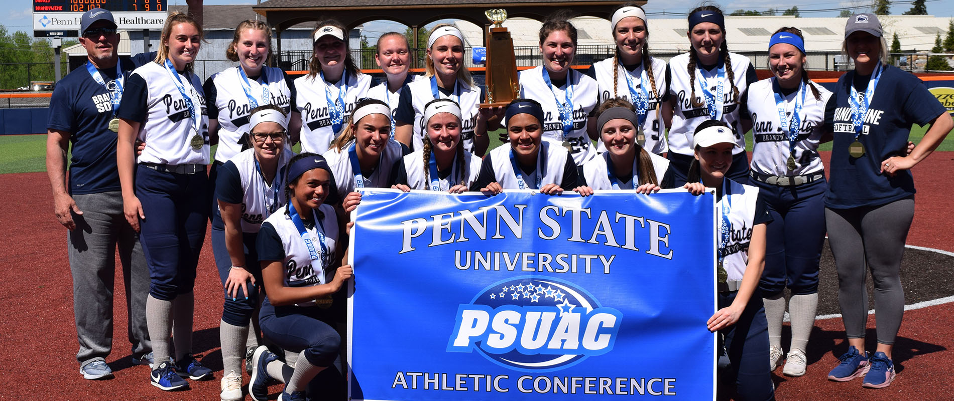 Penn State Brandywine's softball team captured their fifth consecutive PSUAC Championship, topping Penn State DuBois in the 2019 finals.